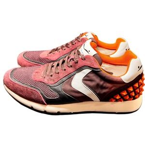Voile Blanche Liam Power Burgundy Suede Mesh Studded‎ Sneakers Mens 41